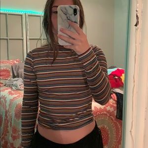 striped turtle neck